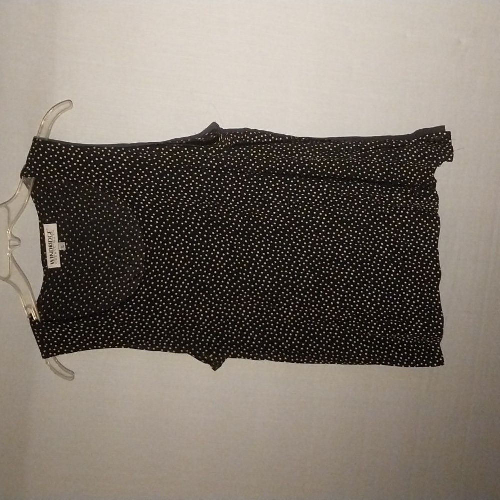 Women's Windridge Cheryl Nash black and white polka-dot tank top size L